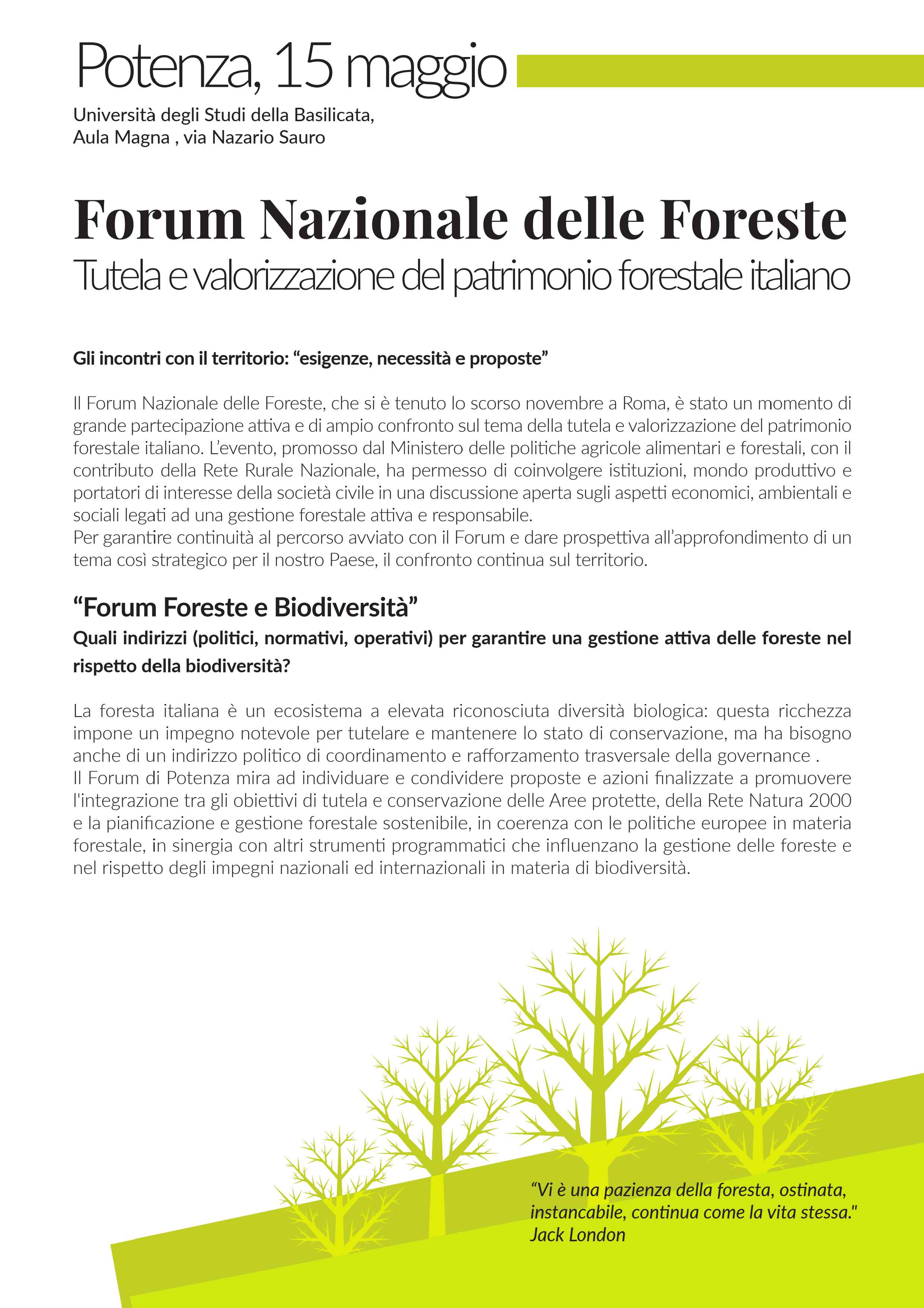 FORUM NAZIONALE FORESTE 2017