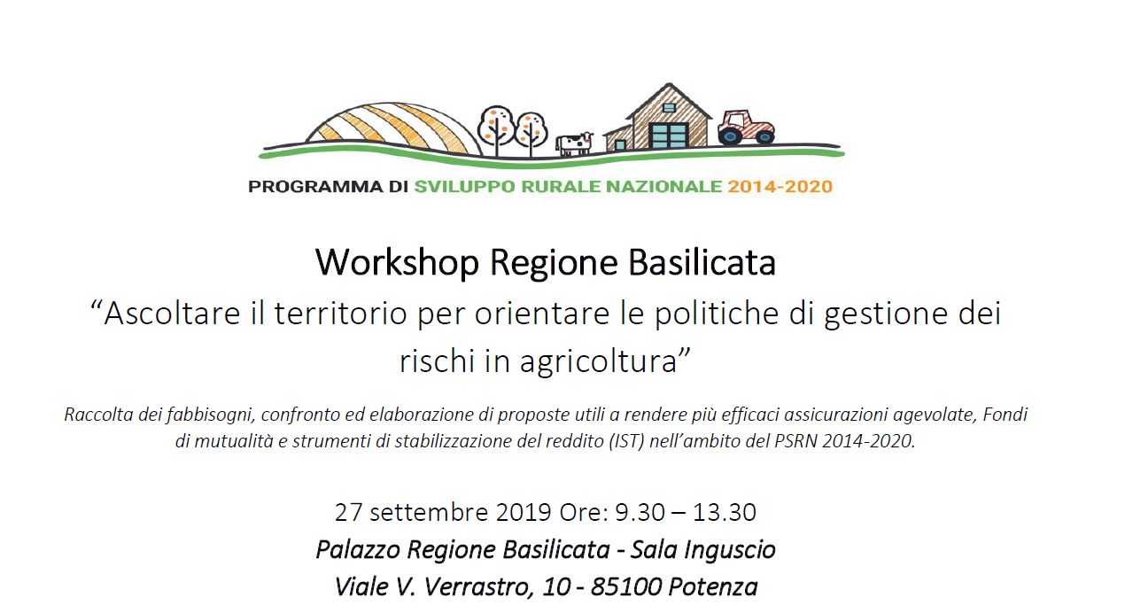 Workshop Regione Basilicata 27sett2019